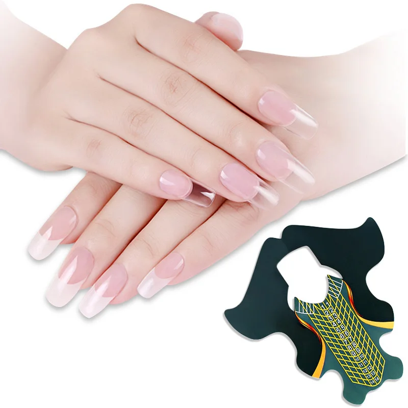 

100 Pcs Long Nail Art Forms Nail Paper Extension for Acrylic Nails