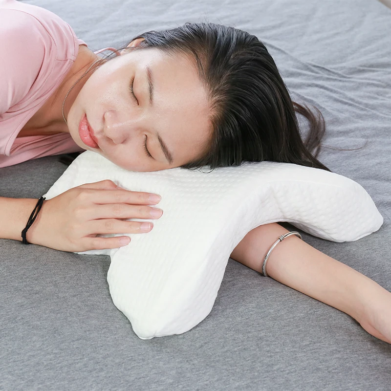 Ushaped Memory Foam Couple Pillow Sleeping Neck Cervical Pillow Hollow