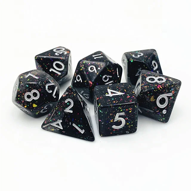 

RPG cheap dnd dice set polyhedral resin custom dice, Customized color