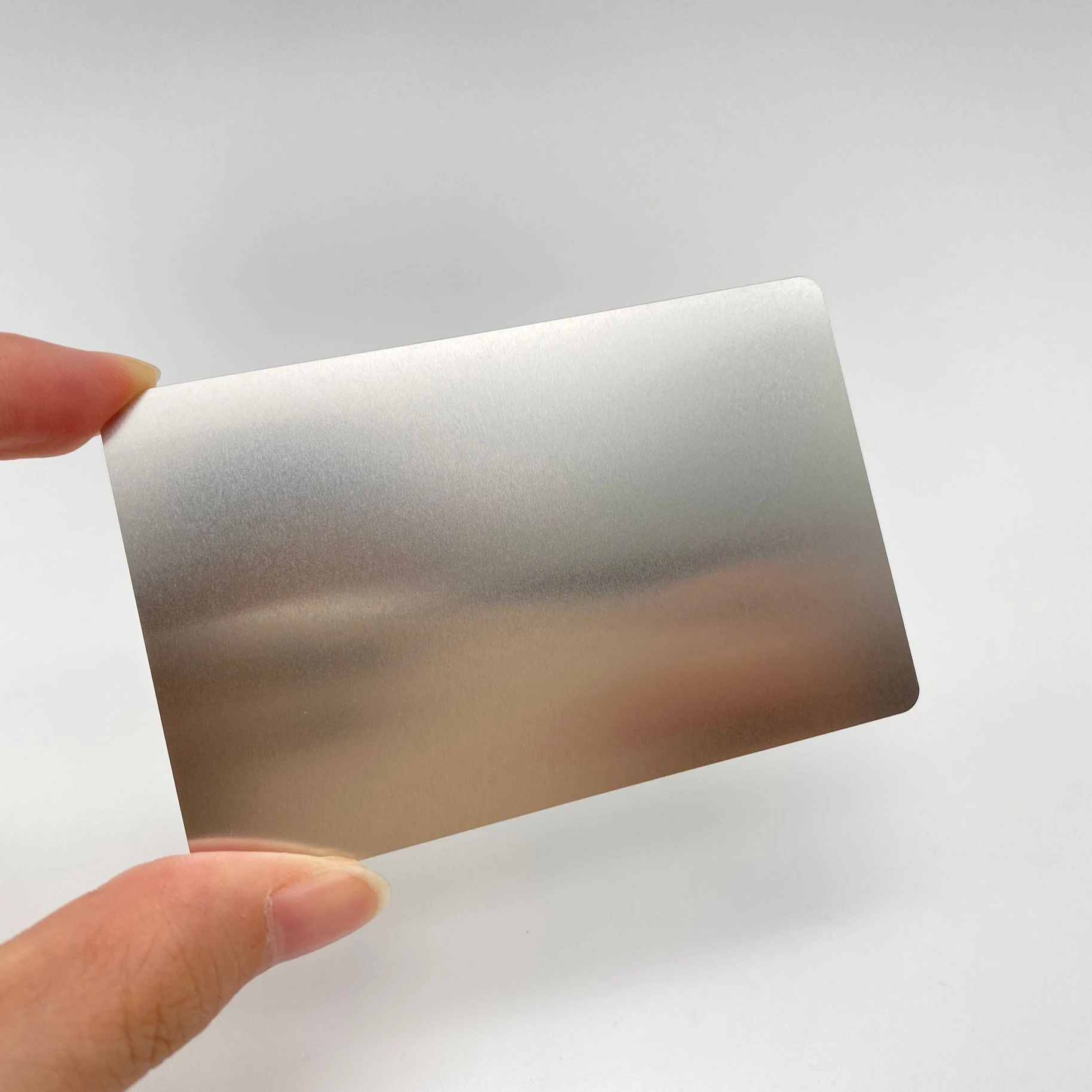 

DU blank silver steel new can laser metal credit cards, Cmyk or pantone