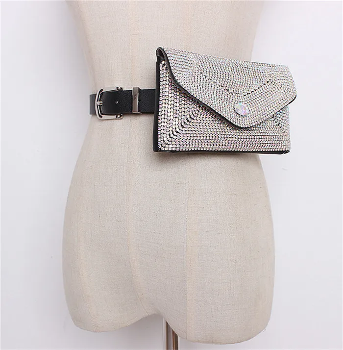 Luxury Belt Bags Women Diamonds Waist Bag Blingbling Waist Packs