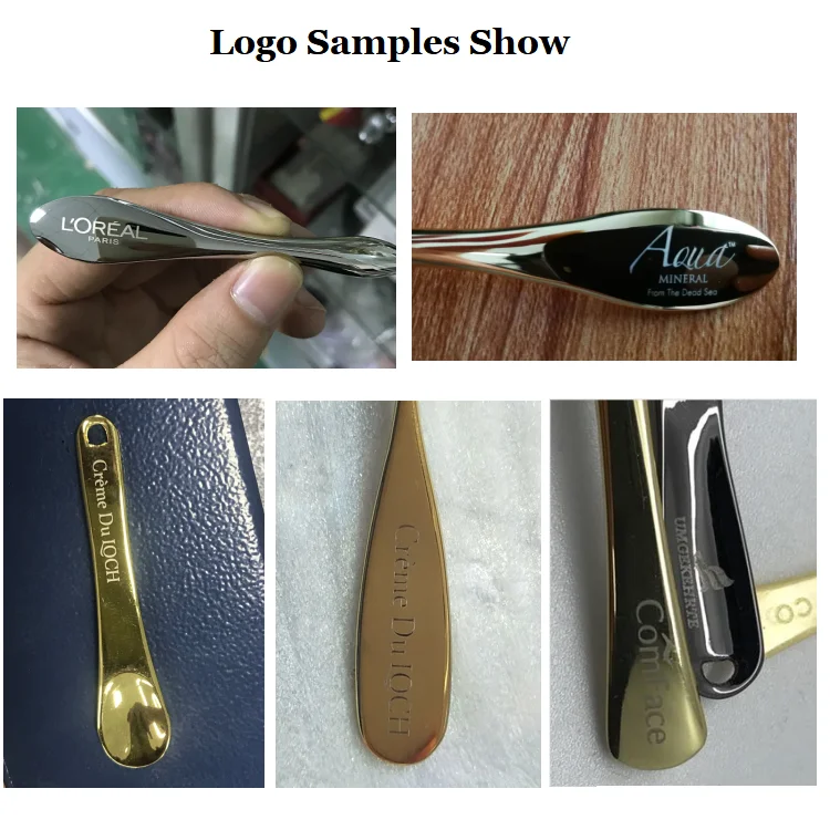 
mini cosmetic spoons eco-friendly face spatula cream metal spatula 