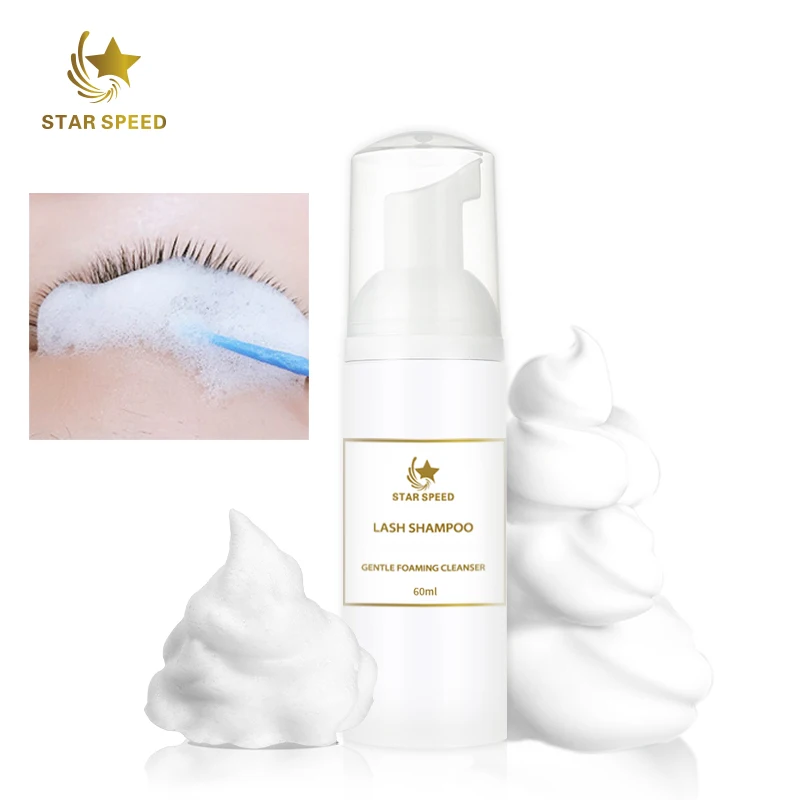 

Star Speed lash cleaner customized label 60ml eyelash shampoo lash products supplier