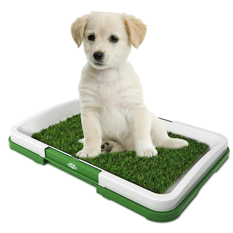 

COLLABOR Litter Box Mat ABS Grass Carpet Deep Clean Pet Indoor Potty Toilet Grass Urinal Pad Dog Restrooms Train Toilet, Green