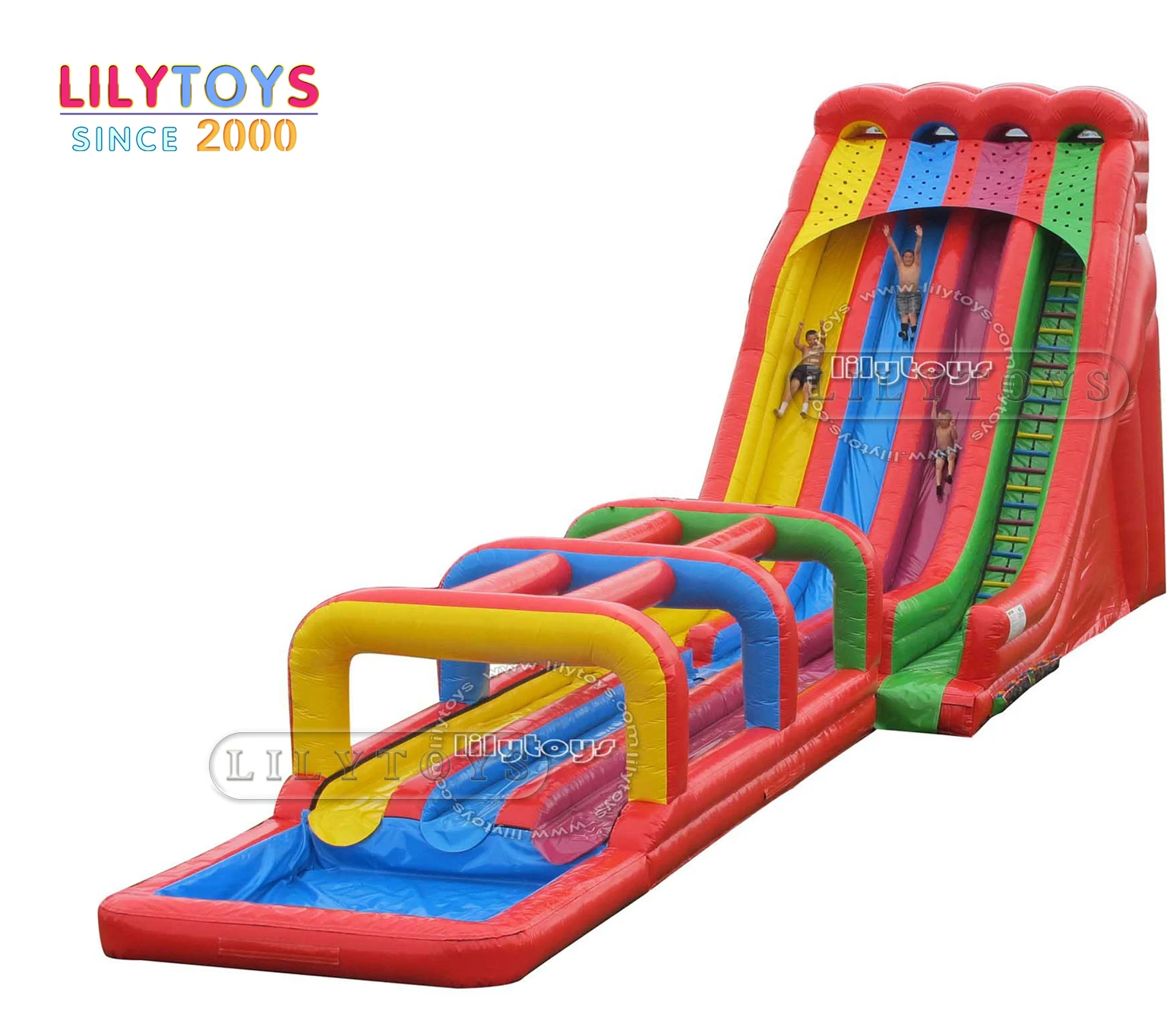 Adult Size Inflatable Water Slide,Inflatable Colorful Wet Slide,Outdoor