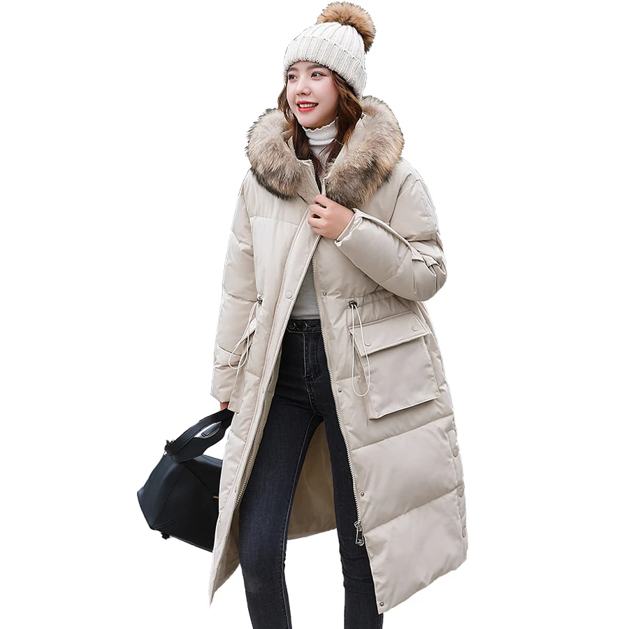 

2021 New Arrvial Women's long coat women winter hooded coat female outerwear thick down cotton jacket coat