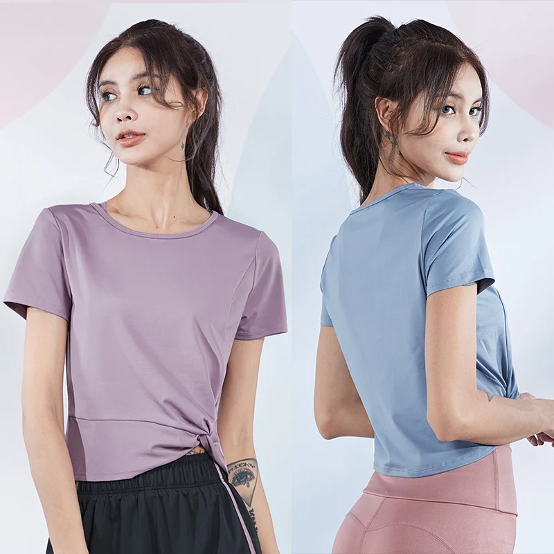

2021 Workout Women Fitness Clothes Running Short Sleeve t shirt Sports Gym Wear Yoga t-shirts