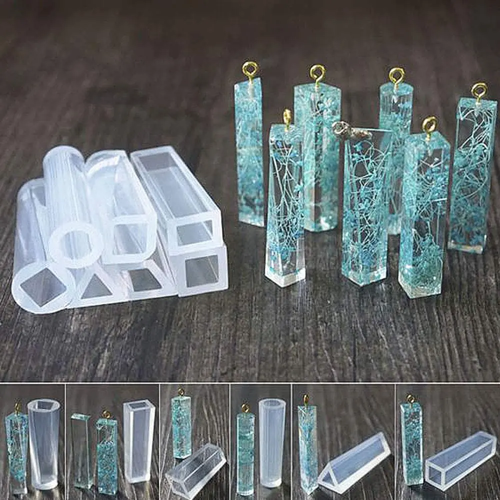 

19 PCS Resin Molds Silicone Pendant Pendulum Molds Epoxy UV Resin Molds DIY Resin Jewelry Casting Earring Pendant Making, White