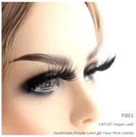 

CATCATLASH Vegan False Eyelash Manufacturers Private Label Faux Mink Silk Lashes Vendor 3D Mink 25mm Eyelashes