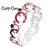 Cring Coco Luxury Bracelet Woman High Quality Jewelry Ornament Circle Geometric Enamel Alloy Elastic Rope Bracelets & Bangles