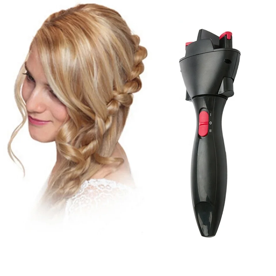 

USB Automatic Hair Braider Electric Hair Twist Machine Braiding Curler Fast Styling Tool, As shown