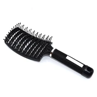 

Black Paddle Cushion Hair Massage Brush Hairbrush Comb Plastic Comb Hair Brush Barber brush custom