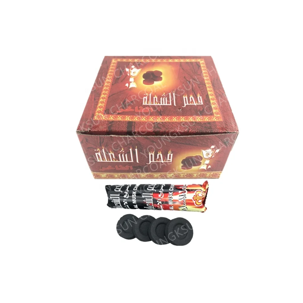 
YKS 33mm pure bamboo Flame coal round shisha charcoal tablets for sale  (62060501272)