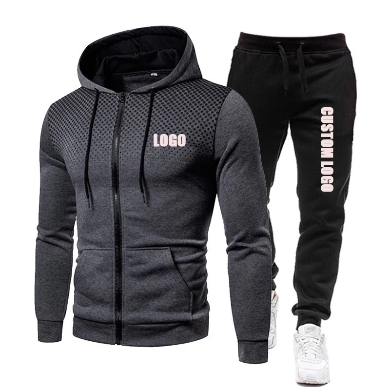 

Free Shipping spring and autumn Men Set Casual Hoodies 2 Piece Sets Male Suit Outwear two piece pants set men, Customized color