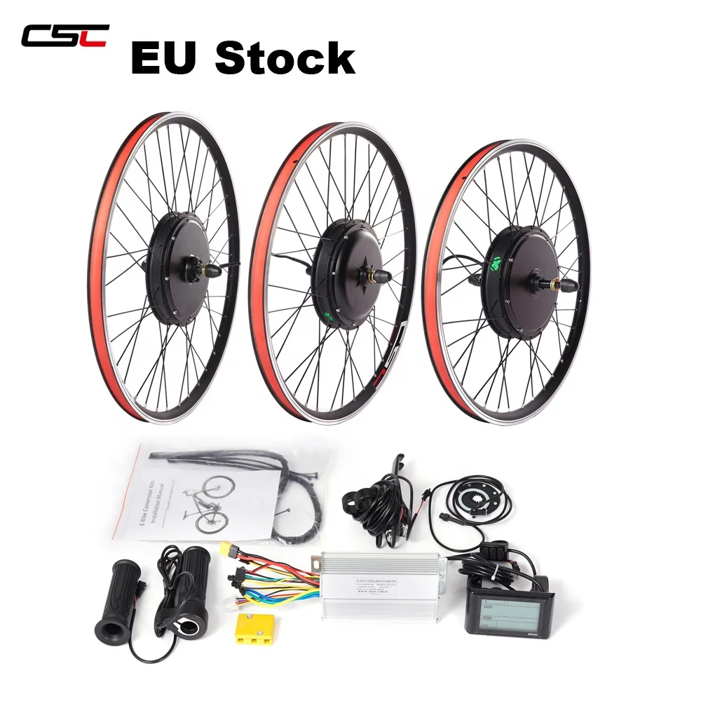 

EU Stock 48V Ebike Brushless Gearless Rear Hub Motor Wheel E-Mountain Bicycle Electric Bike Kit 1000W 26'' 27.5'' 28'' 29'' 700C