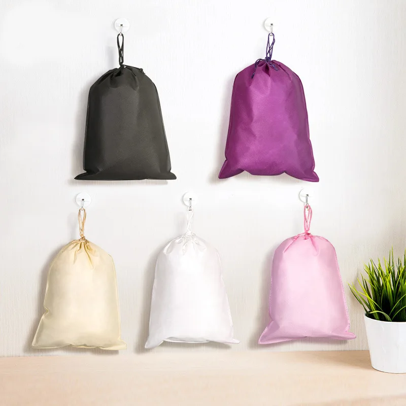 

double drawstring bag Shoe Pocket storage organize bag Non-woven fabric Draw pocket Drawstring Bags Toiletry Bag Case, As the picture