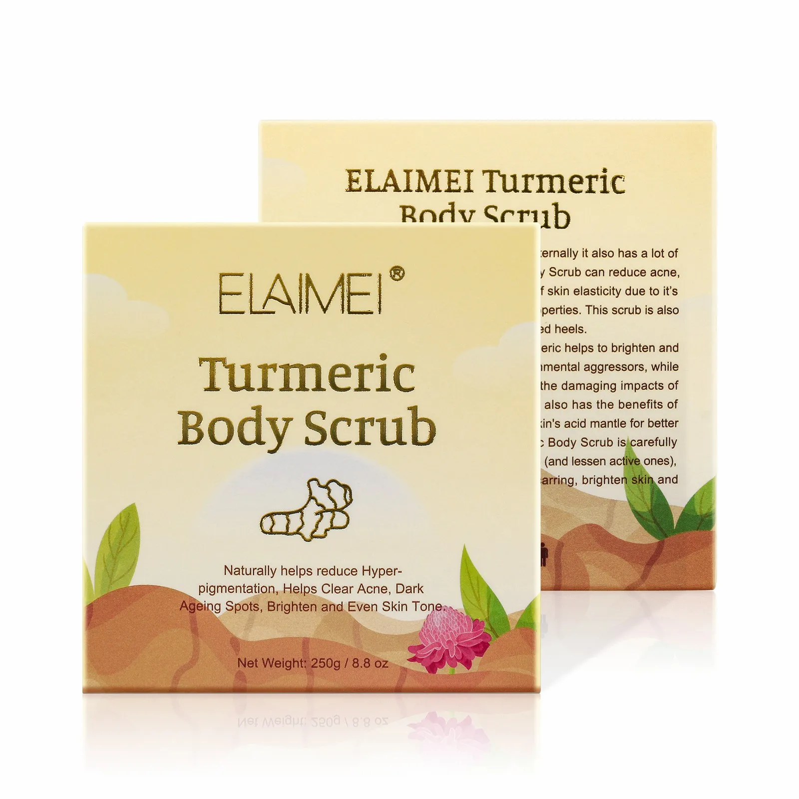 

ELAIMEI Natural Exfoliating turmeric body scrub