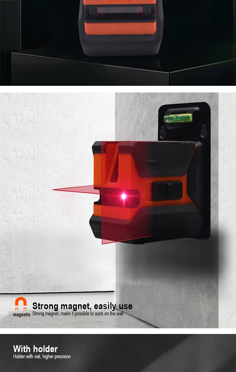 New Arrival Cross Line Laser Tools Automatic Self-leveling Rotary Red Beam Line Laser Level
