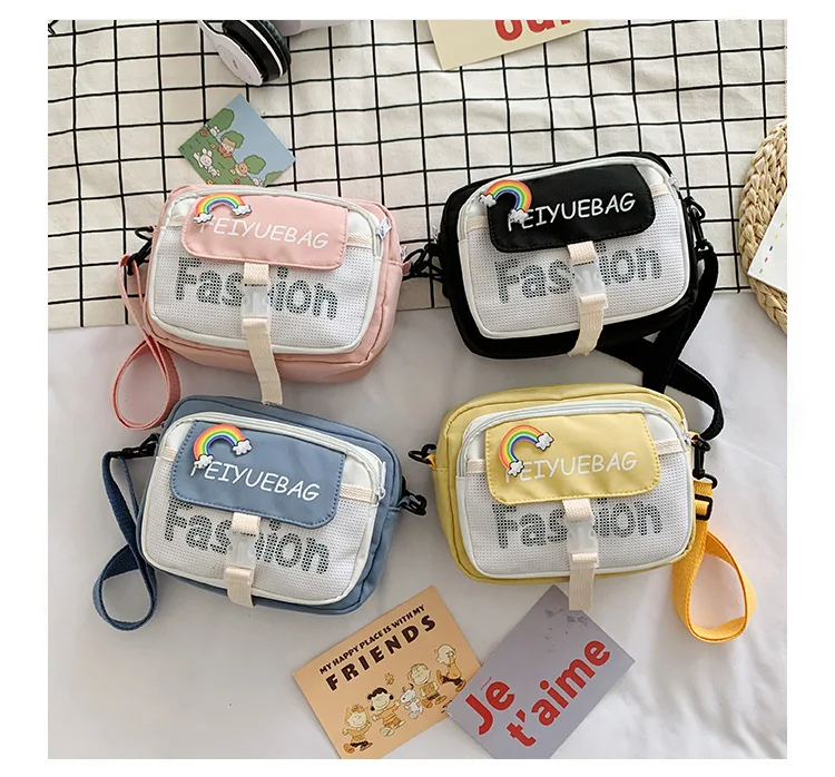 

2022 Fashion New Style Travel Messenger Bag Letter Square Crossbody Bag Cute Casual Women Canvas Crossbody Bag