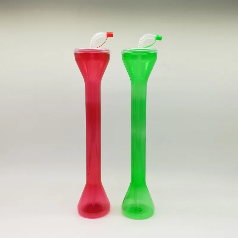 

New Design 720ML long neck yard cup with straw and lid