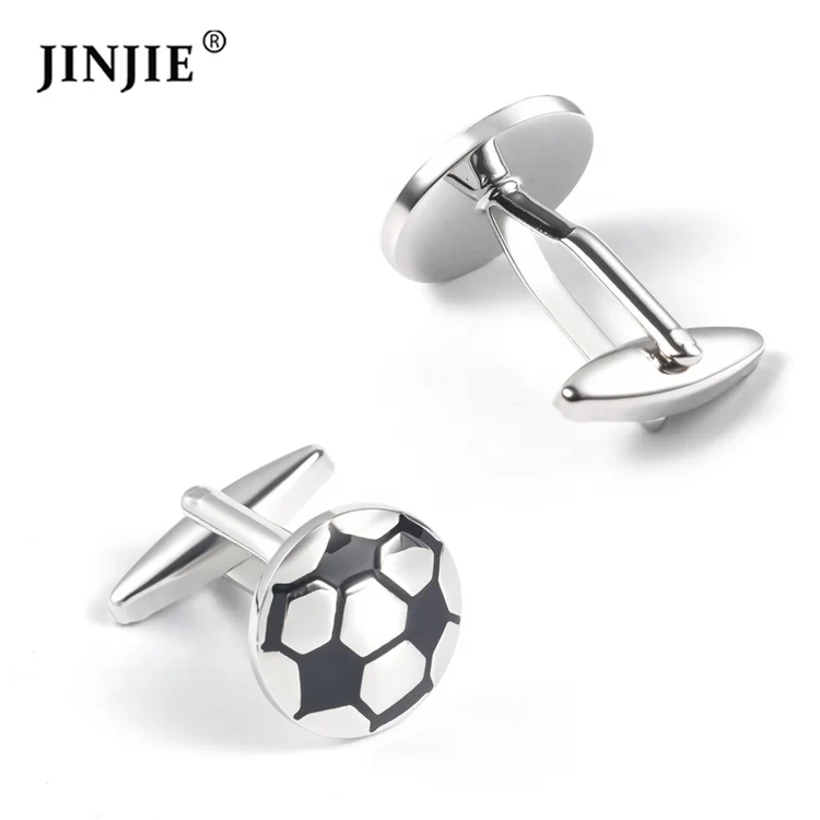 

Fashion brass soccer ball football cuff links gift for men support cuff links gift