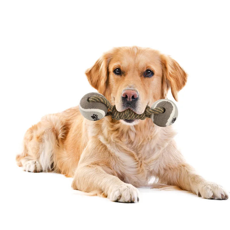 

PPYOU Custom Natural Double Ball Rope Chew Toys Pet