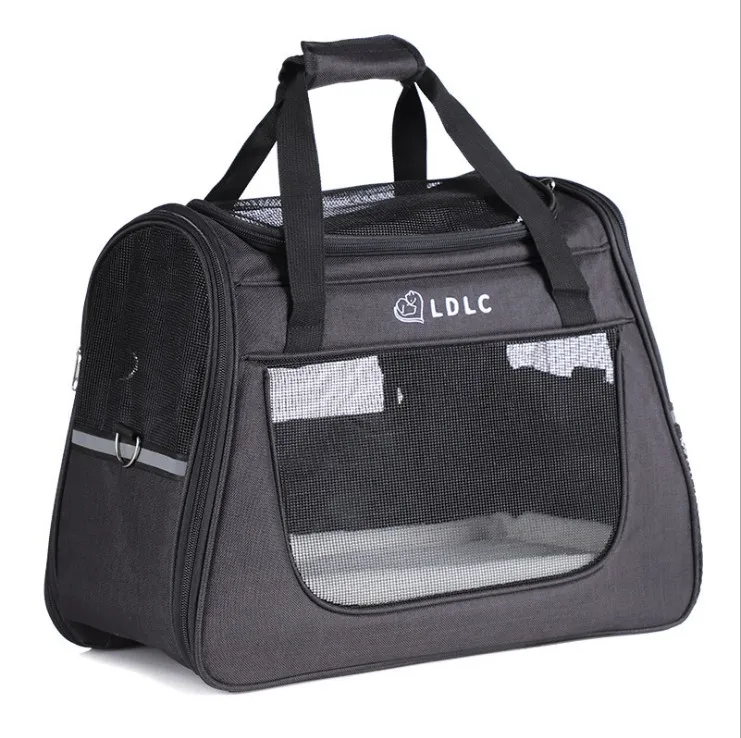 

900D two tone cation black polyester tsa approved pet carriers airline approved, Grey or custom colors