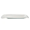 Factory direct 100% melamine tableware Japanese white long Sushi plate