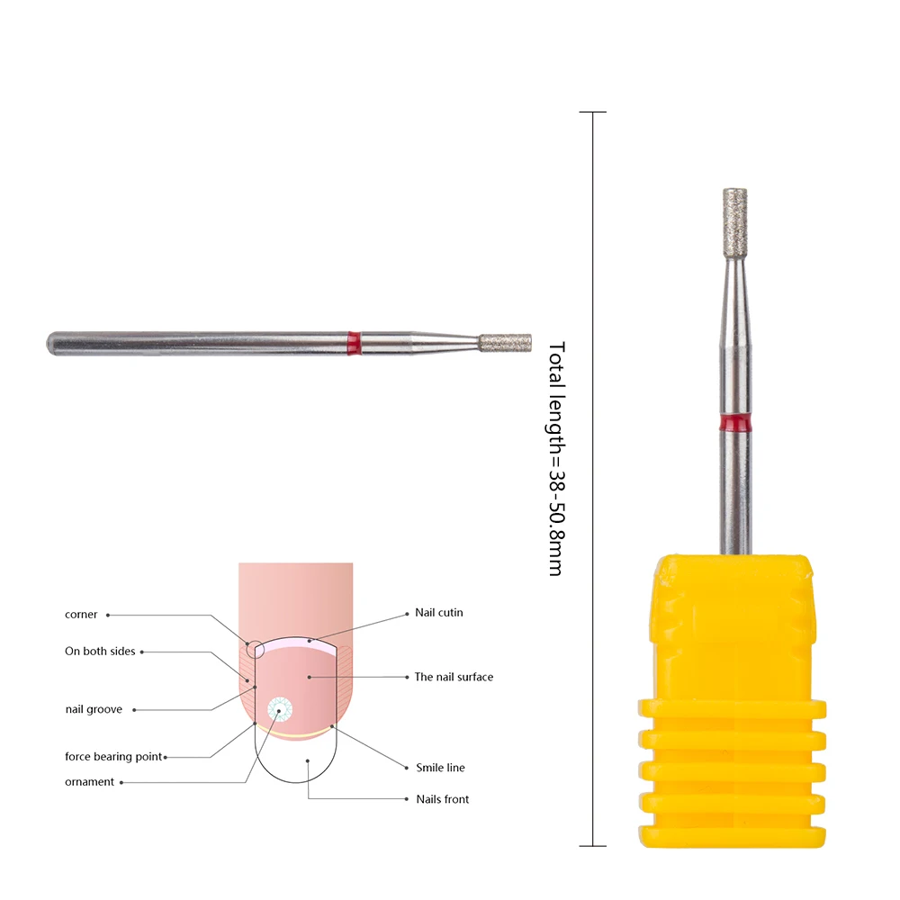

Professional rotary burr files sharp nail art pedicure chinese diamond bur nail drill bit