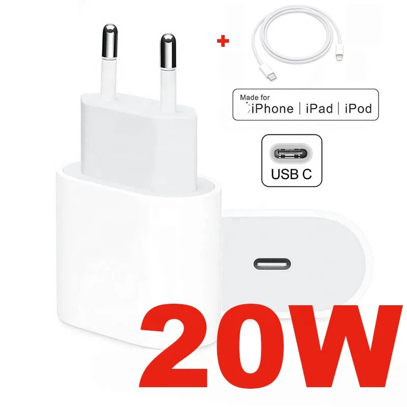 

18W 20W PD Charger Factory Original Fast USB Type C Cable Charger For Iphone, White