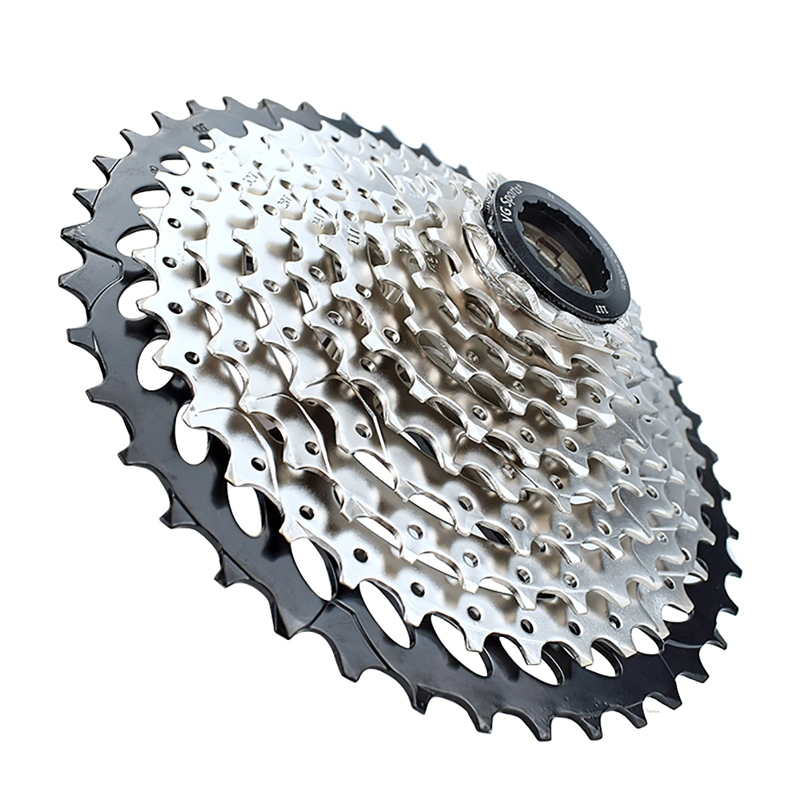 

VG Sports 10 Speed 11-42T Bicycle Cassette Freewheel for MTB Mountain Bike Parts, Silver,gold,black