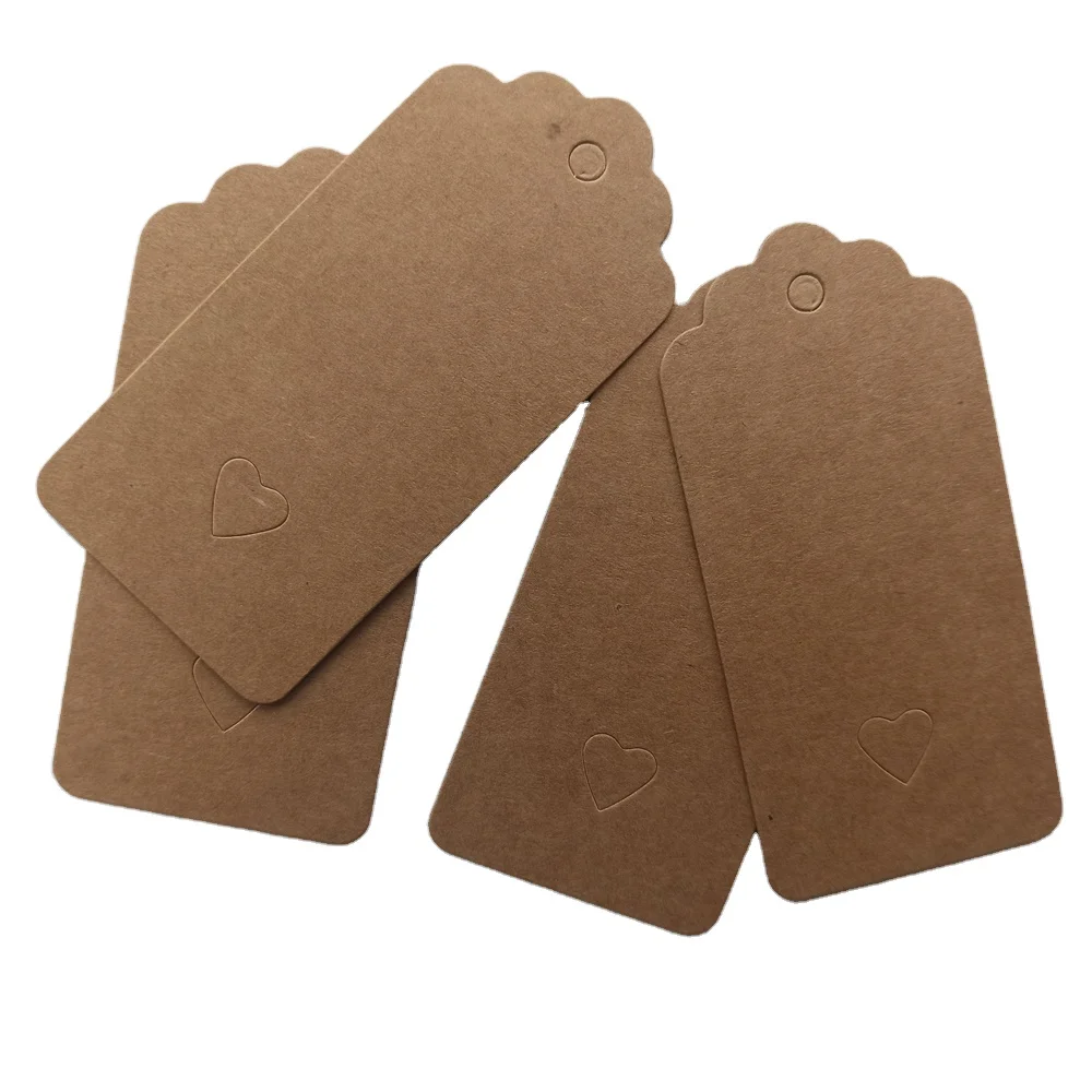 

2021 new arrival ECO kraft paper gift tags card label hangtag for garment, Cmyk