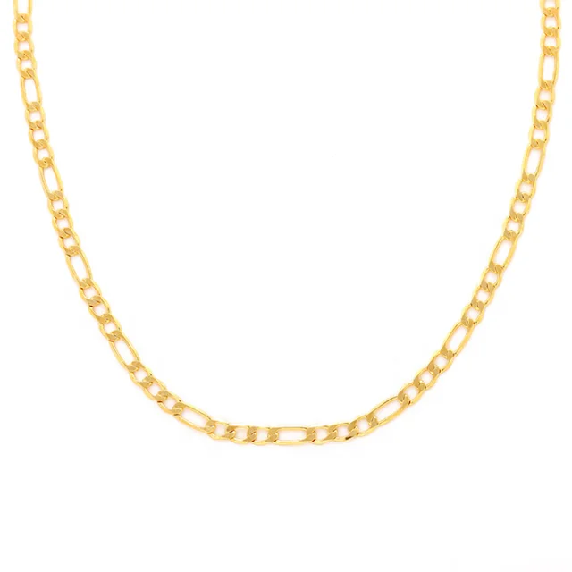 

Wholesale Stainless Steel White Gold 18k Gold Plated Figaro Chain
