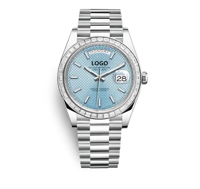 

Bright Drills automaton machinery lady trend elegant quality steel band Watch