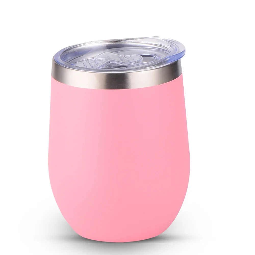 

Wholesale Custom Stainless Steel 12oz Wine Tumblers with Lid egg vacuum cup