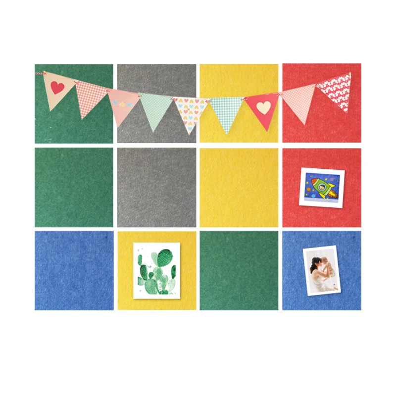 factory supply customized size felt hexagon wall board sticker