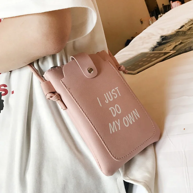 

2021 Fashion pu mobile phone bags with pu strap shoulder bag for cell phone