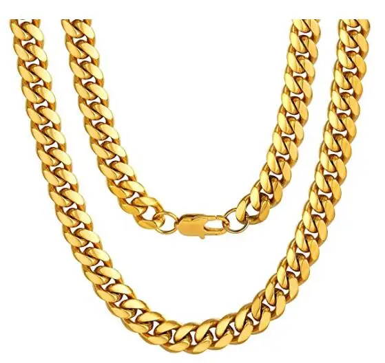 

Retro Cool Necklace Thick Cuban Necklace Hoop Necklace for Men