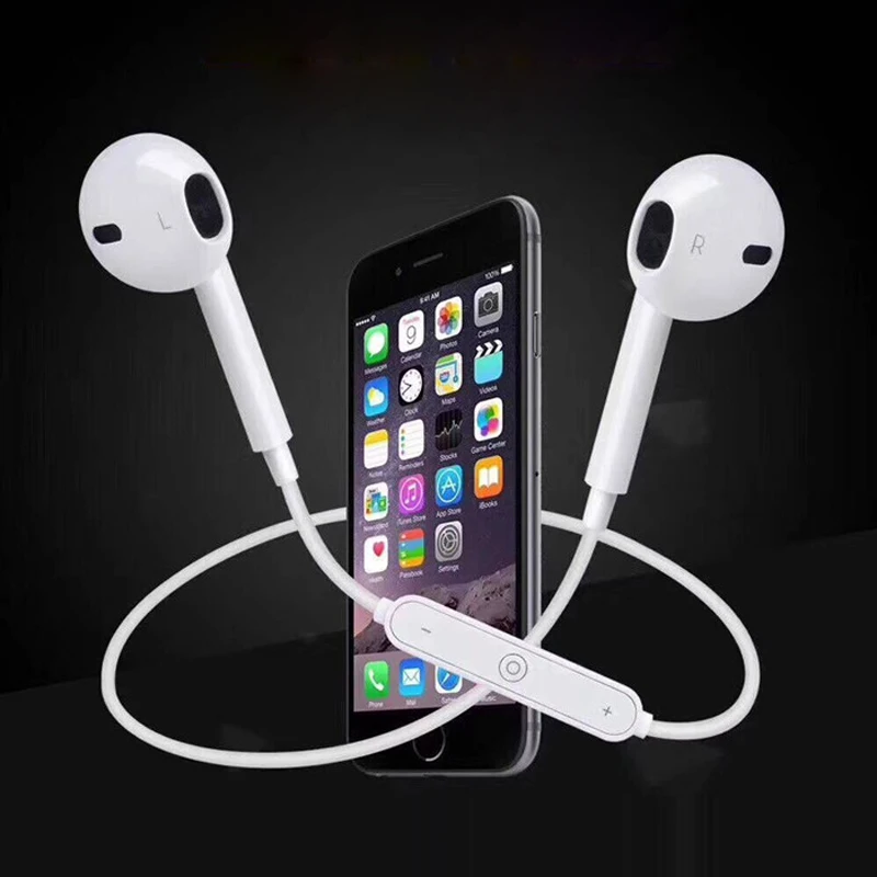 

S6 Sport Neckband Wireless Headphone Earphone Headphone For Phone with Mic Earphone For iPhone Xiaomi Huawei