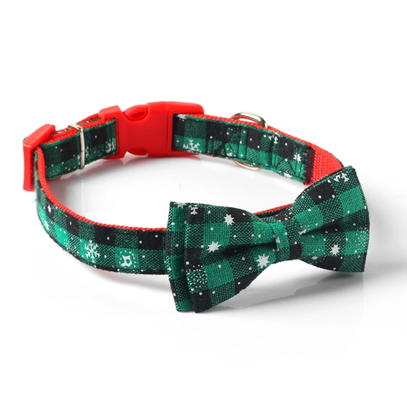 

Coleira Para Cachorro Wholesale Customised Cat Bowtie Floral Thick Polyester Ribbon Cat Dog Collars In Bulk, Red,green