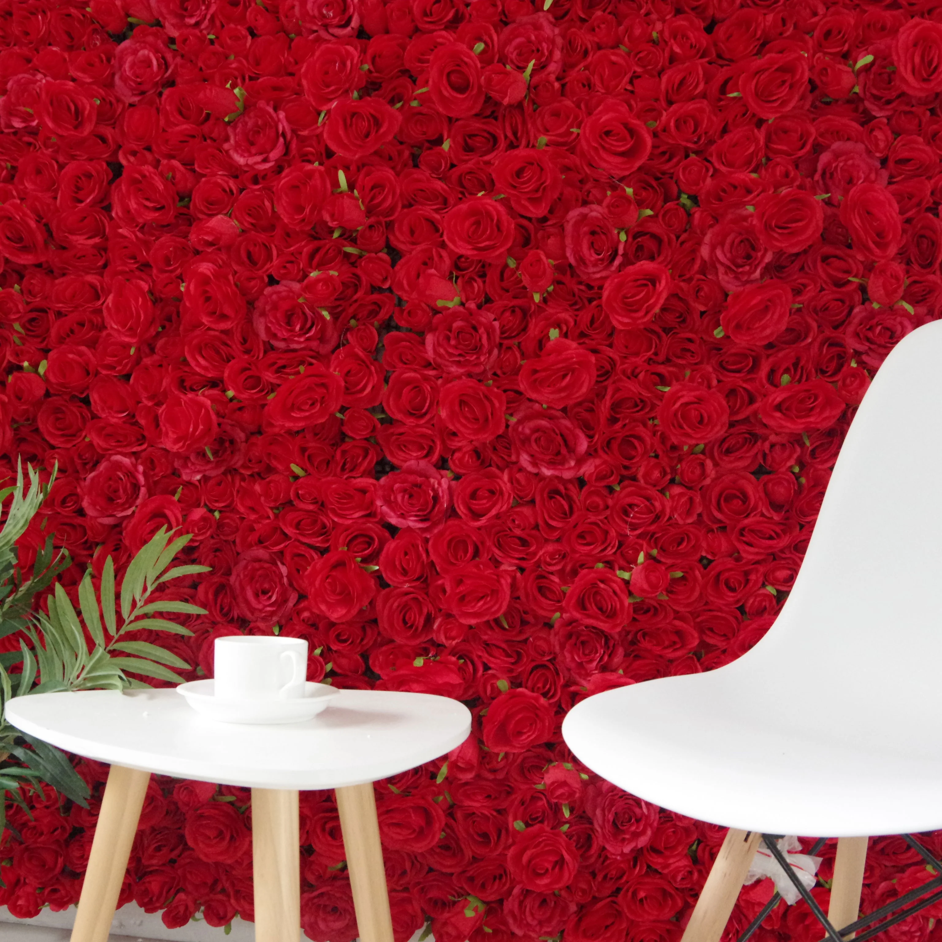 

2022 new product wedding backdrop red rose artificial flower wall panels