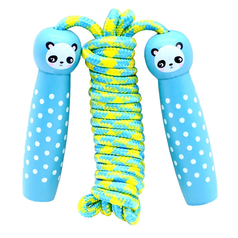 

Wooden handle jump rope kids cartoon wholesale skipping rope adjustable home workout outdoor jump rope