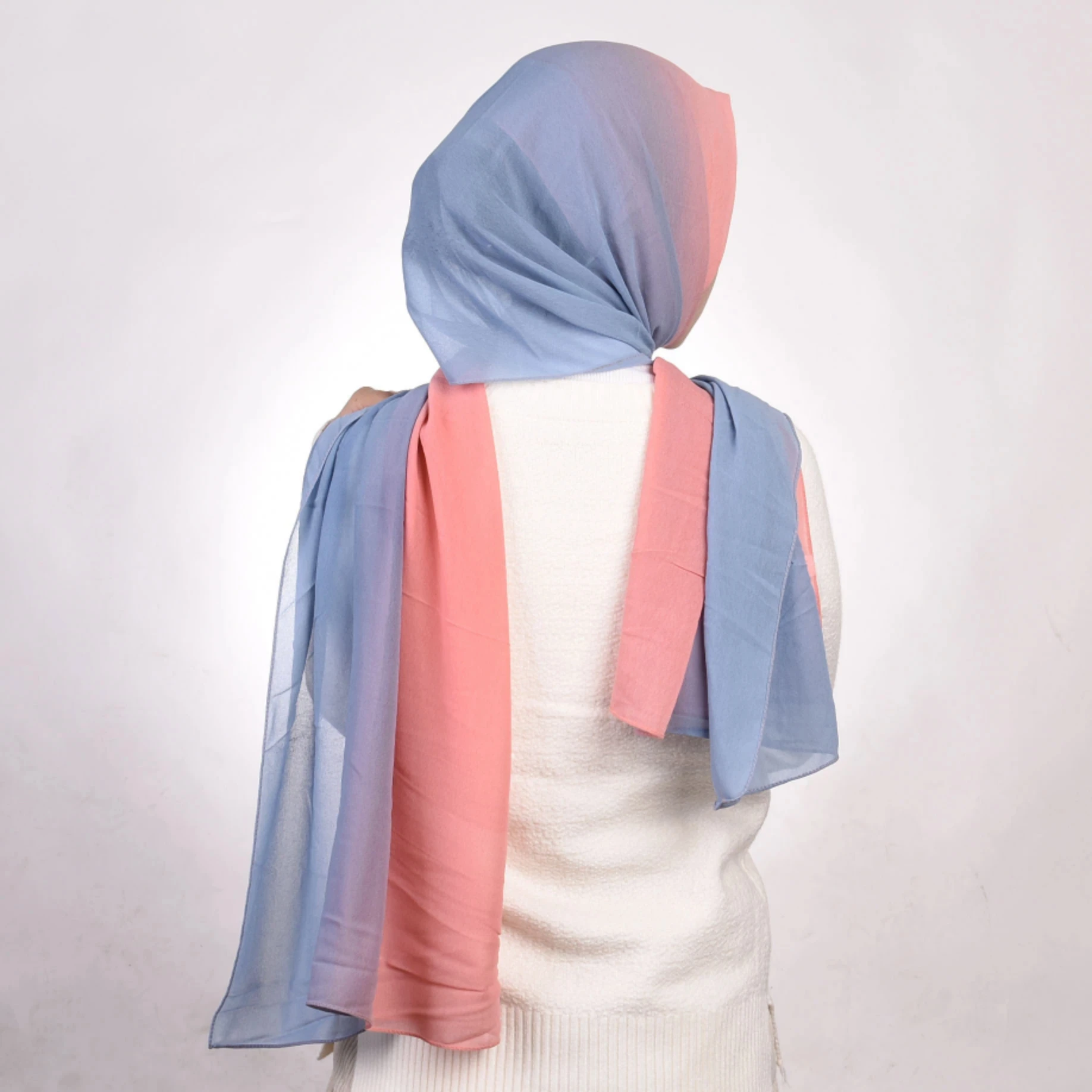 New Fashion Soft Solid Crinkle Shawl Wholesale Pleated Hijab Scarf