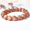 Hot Sell Men Women 5A Natural Sunstone Bead Bracelet Fashion 6-12mm Gem Sunstone Stretch Beaded Bracelet
