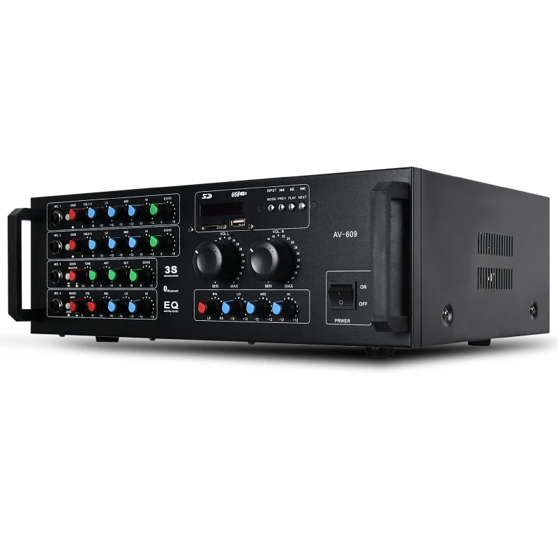 

5.1 home theater professional power amplifier, with powerful functions of BT, USB, SD