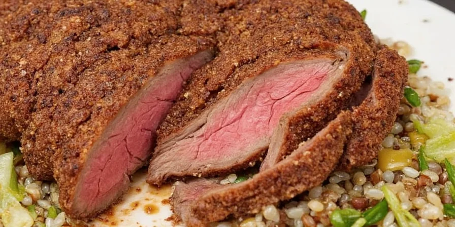 Spinning gyros meat on a vertical rotisserie