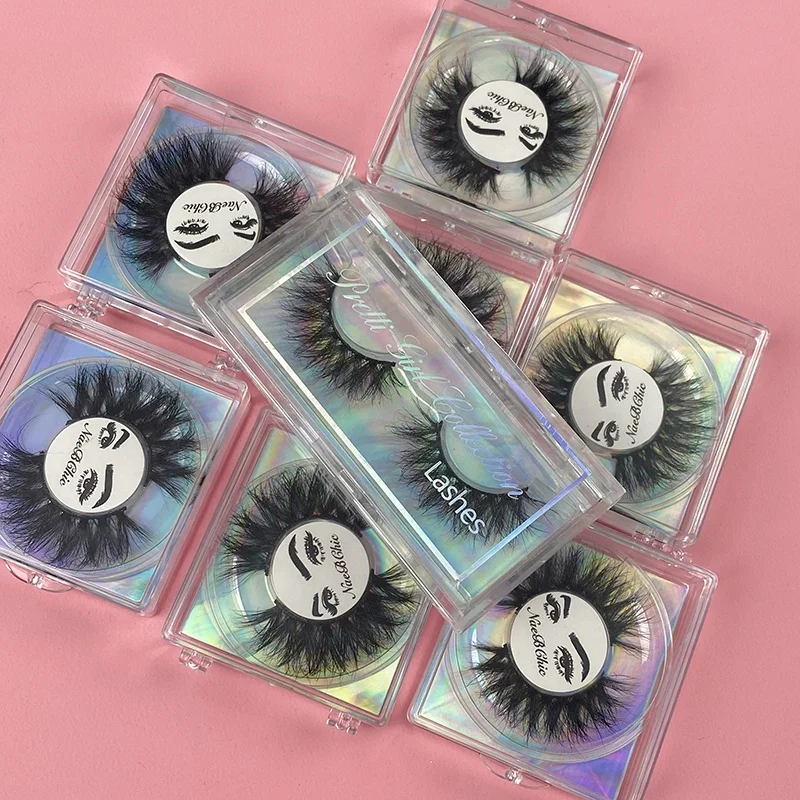 

Free samples 3d faux mink lash custom packaging box full strip eyelashes vendor private label 25mm fluffy 5d false lashes