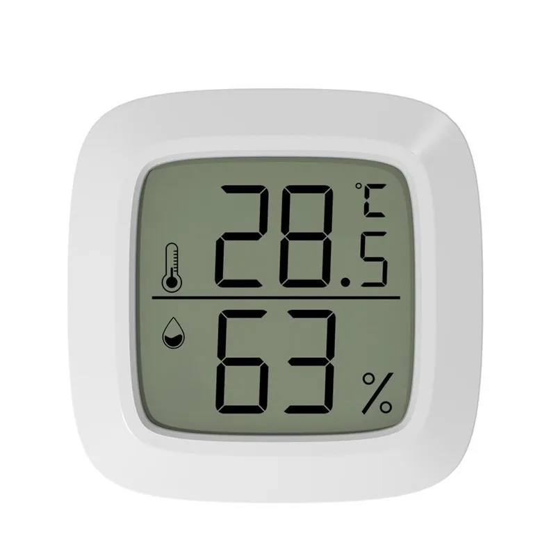 

Household Baby Room Indoor Digital Thermometer Car Mini Temperature Hygrometer, White