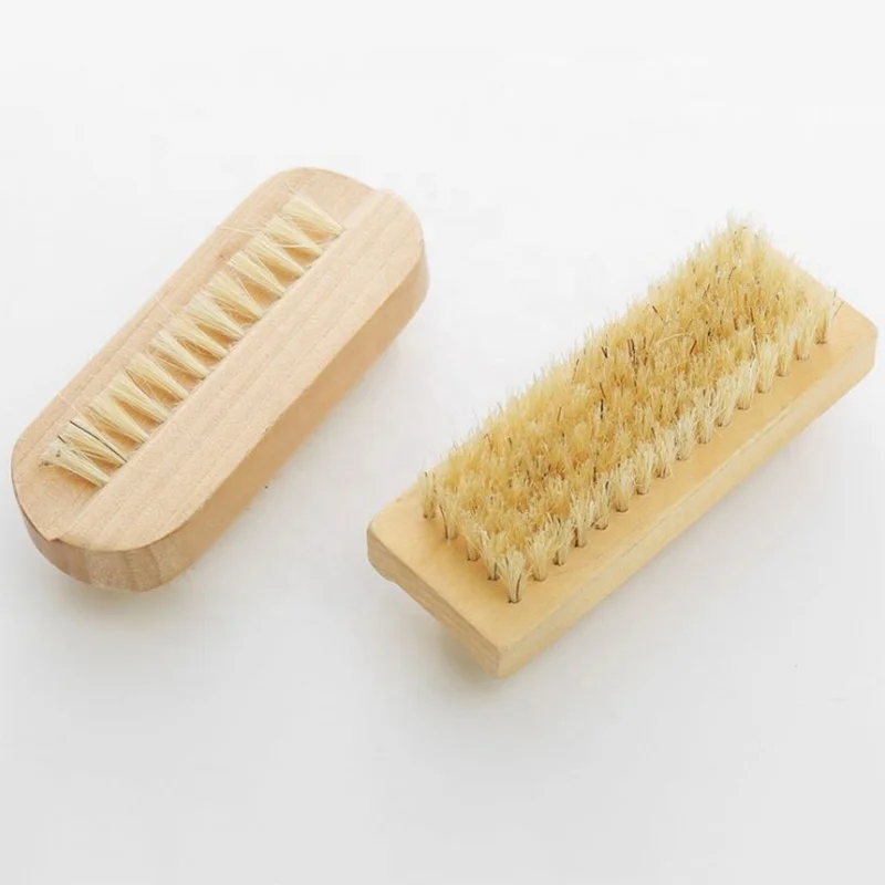 

Hot sale boar bristle wood nails cleaning brush, Natural color