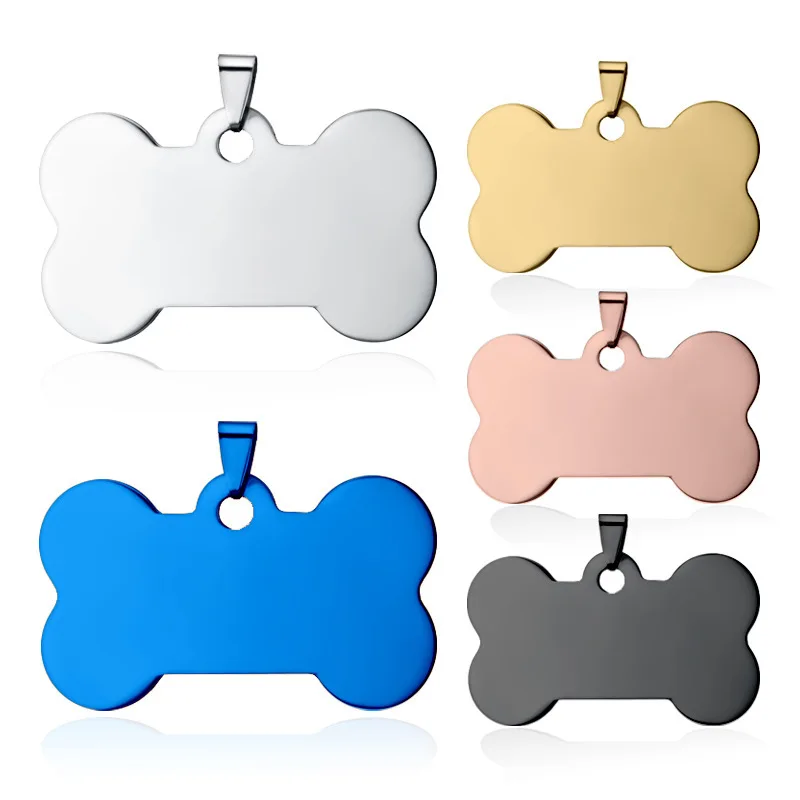 

Personalized Pet Cat Dog ID Tag Collar Accessories Custom Engraved Necklace Chain Charm Supplies tag For Dog Tag, Multiple colors
